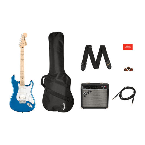 Fender SQ Affinity Strat HSS LPB Pack kitarapaketti